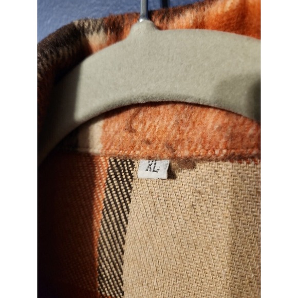 Womens ‎ Long Sleeve Plaid Browns Shaket Jacket Button Down Oversized Sz XL - Picture 3 of 9